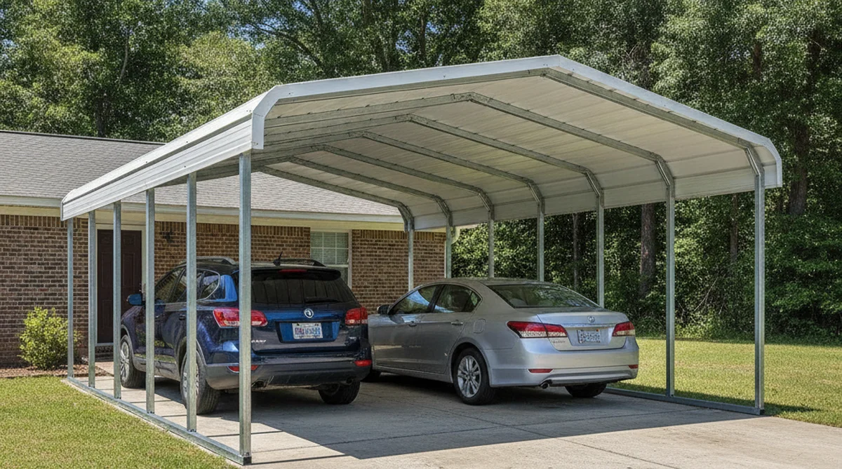 Metal carport installation in Bamberg SC